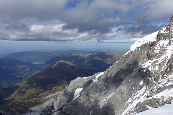 Landscape seen from the Jungfrau summit Jungfrau Switzerland 