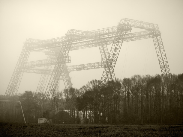 Langley Gantry in the Early Morning Mist 