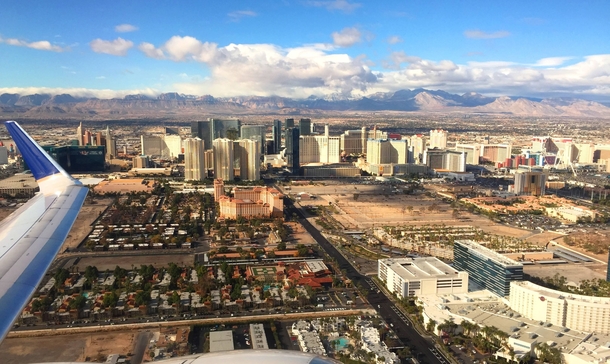 Las Vegas from plane window  OC