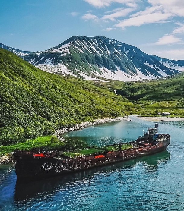 Last dock Russian Bay Kamchatka territory