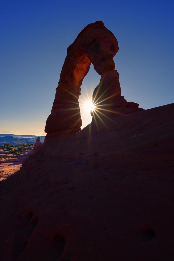Last light at Delicate Arch Utah  IG Packtography
