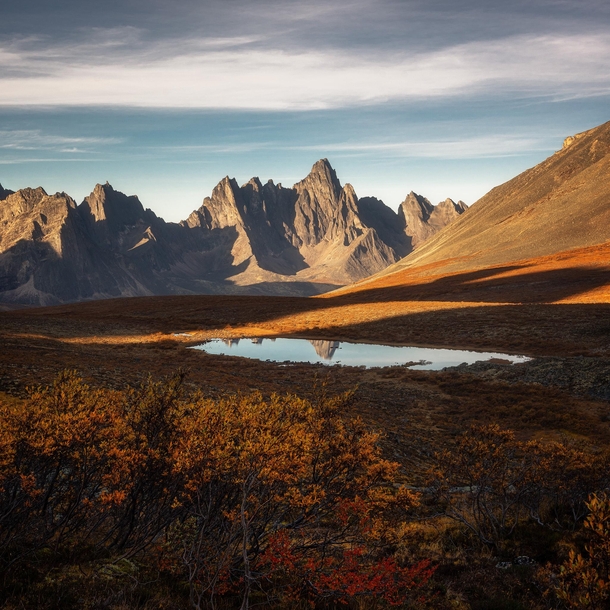 Last light of the day in the remote Yukon wilderness 