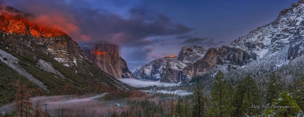Last Light on El Capitan Yosemite  by Mark Lilly 