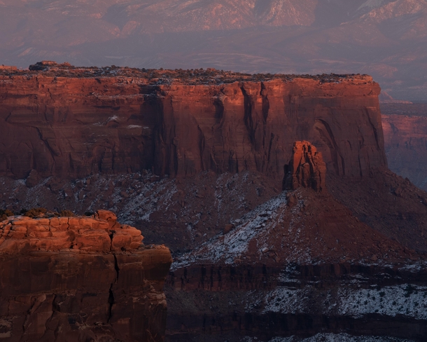 Last Light on the Red Rocks - Canyonlands National Park Utah USA - 
