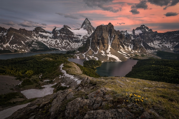 Late afternoon views in Mount Assiniboine Provincial Park Canada 