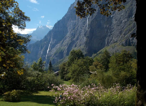 Lauterbrunnen Valley Switzerland taken while traveling Europe A valley of  waterfalls and Tolkiens inpisration for Rivendell 
