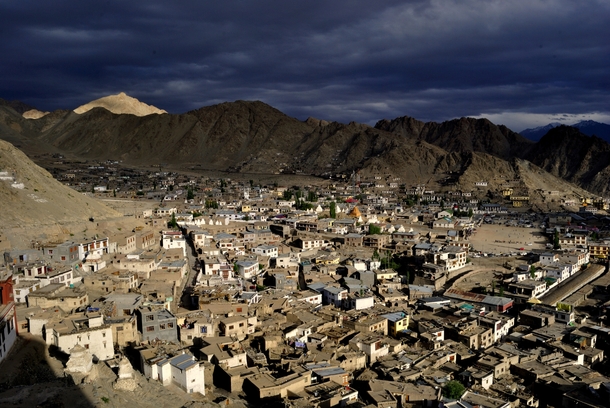Leh the biggest city of the cold desert of Ladakh 