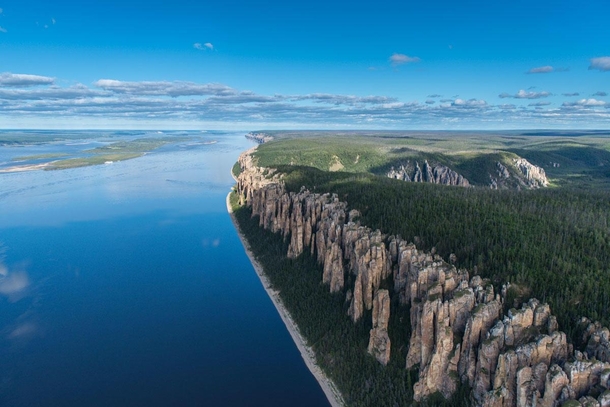 Lena - a river in Eastern Siberia Russia flows into the Laptev Sea of the Arctic Ocean The length together with the delta is  km