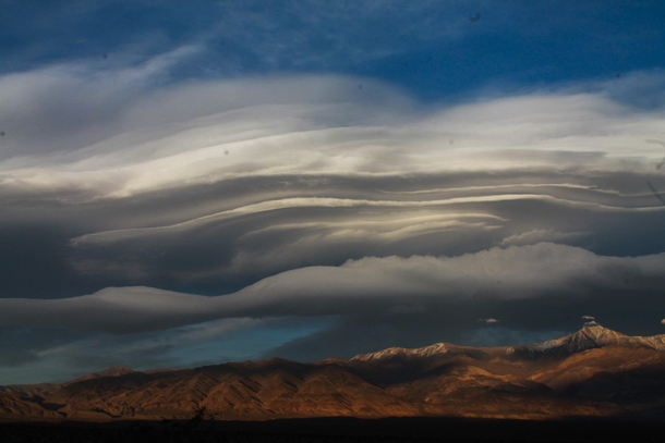 Lenticular clouds over Telescope Peak Death Valley National Park 