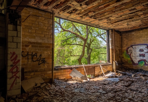 Life and death at this abandoned school