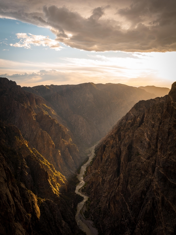 Light coming through Black Canyon of the Gunnison National Park  Info in comments