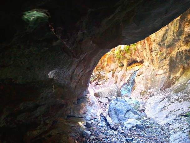 Light reflecting in a cave Marble Arch NSW Australia 