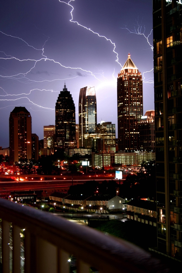 Lightning over Atlanta GA Photorator
