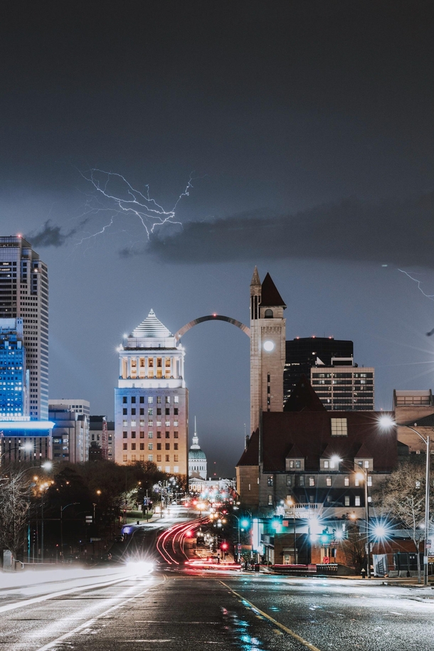Lightning Over St Louis