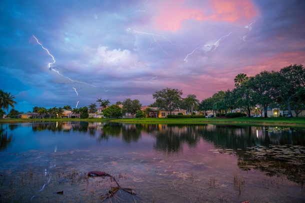 Lightning Sunset in Florida
