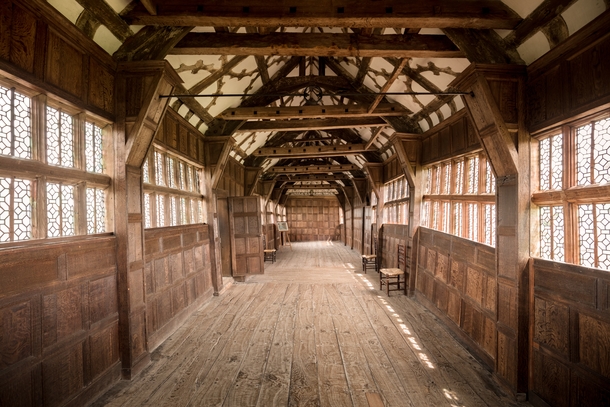 Little Moreton Hall The Long Gallery  by michael-d-beckwith