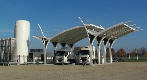 LNGCNG fueling station at Tilburg Netherlands 