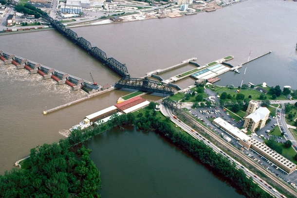 Lock and Dam No  on the Mississippi River 