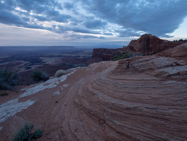 Looking out into the vast openness of Canyonlands National Park 