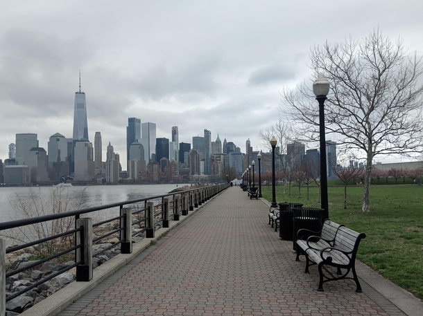 Looking Out to NYC from Liberty State Park NJ 