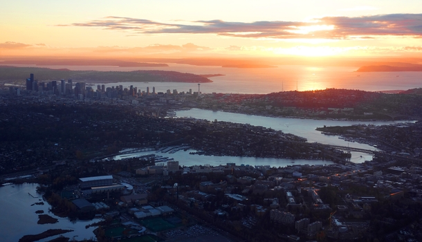 Looking SW over Downtown Seattle 