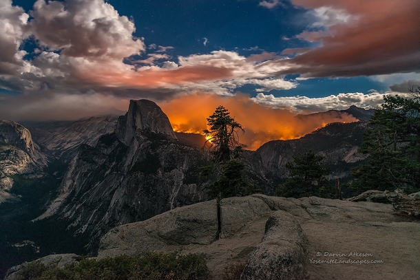 Looking through the viewfinder the scene was surreal and epic at the same time Destruction of some of the best and most popular trails in Yosemite - Sundays wildfire at Yosemite NP USA  by Darvin Atkeson