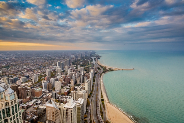 Looking Up Lake Shore Drive Chicago  by Anil Thomas x-post rUnitedStatesofAmerica