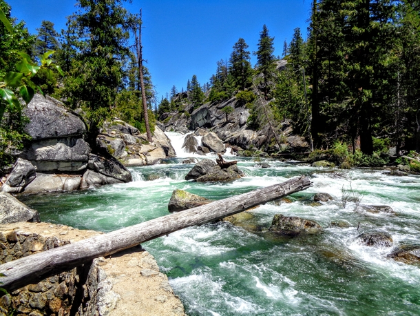 Looking up river from top of Nevada Falls Yosemite National Park OC 