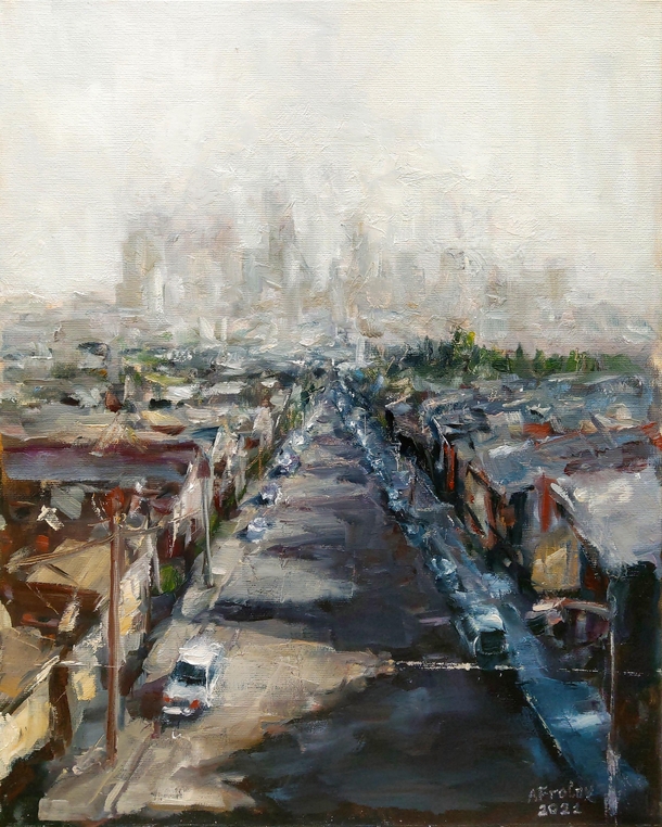 Los Angeles View My painting on canvas x inches 