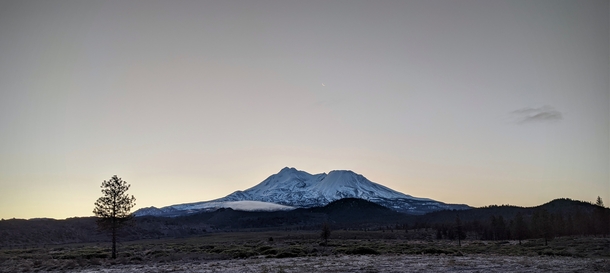 Low Saturation Mt Shasta Sunrise  
