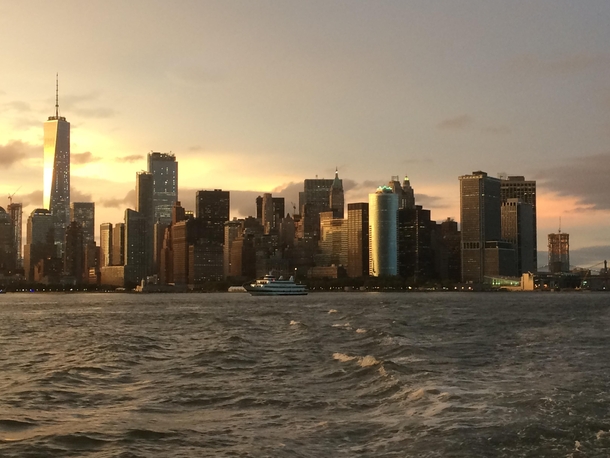 Lower Manhattan from New York Harbor