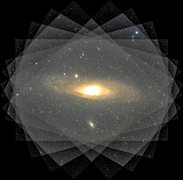 M Andromeda - with camera rotation between shots