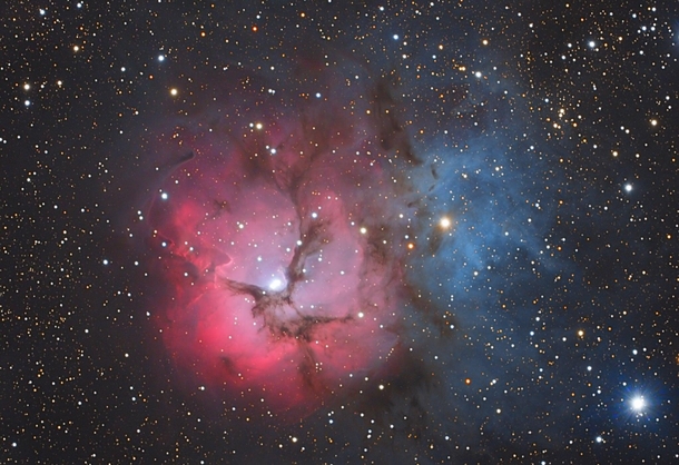 M Trifid nebula up close