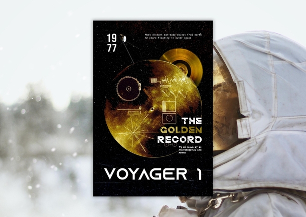 Made a poster of Voyager  the farthest man-made object from earth