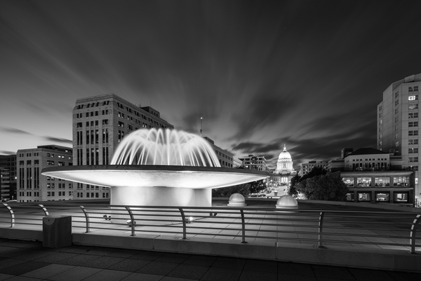 Madison Wisconsin - Monona Terrace Wisconsin State Capitol and the Big Dipper - 