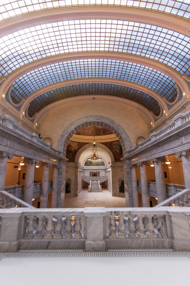 Main hall of the Utah State Capitol designed by architect Richard KA Kletting 