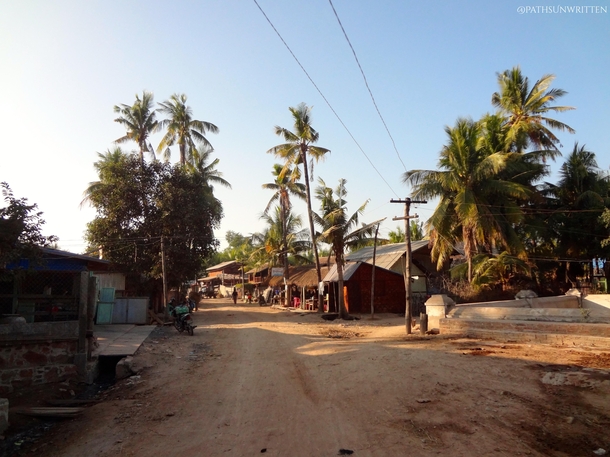 Main street through Hanlin Myanmar 
