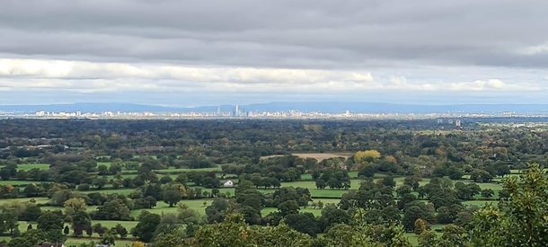Manchester from Alderly Edge England 