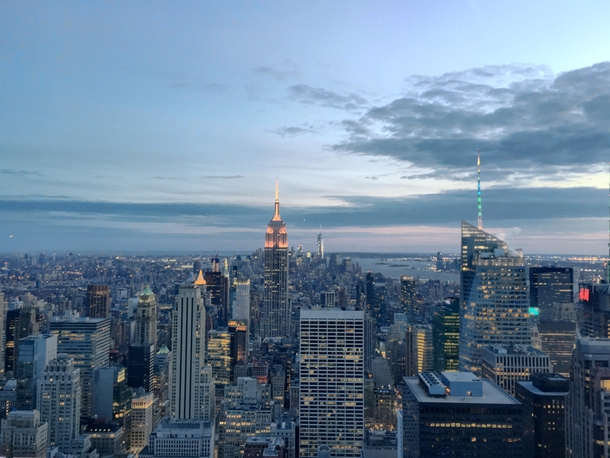 Manhattan New York City USA - as seen from the Top of the Rock Last night 