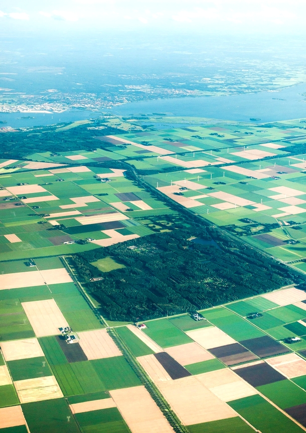 Manmade land Flevoland The Netherlands  X-Post from rInfrastructurePorn