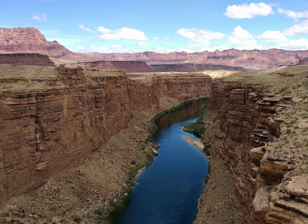 Marble Canyon Arizona as taken from the Navajo Bridge on US HWY A 