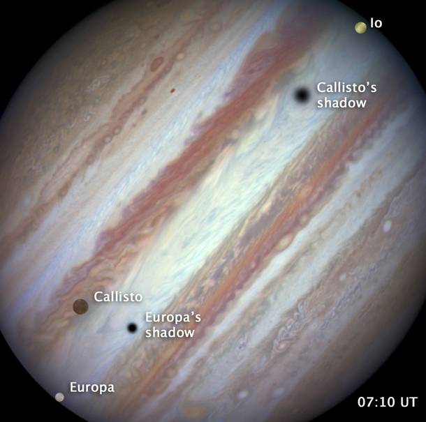 March of the moons Hubble Space Telescope captured a rare look at three of Jupiters largest moons parading across Jupiter in  Credit NASA ESA and the Hubble Heritage Team