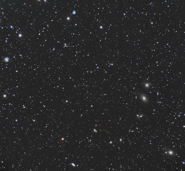 Markarians chain  A cluster of galaxies