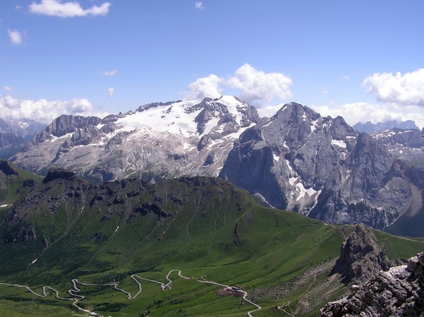 Marmolata tallest of the Italian Dolomites 