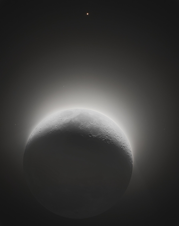 Mars-Moon Occultation  HDR Moon Composite