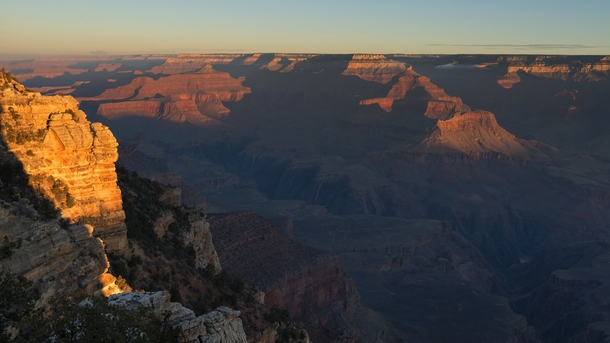 Mather Point at sunrise Grand Canyon National Park