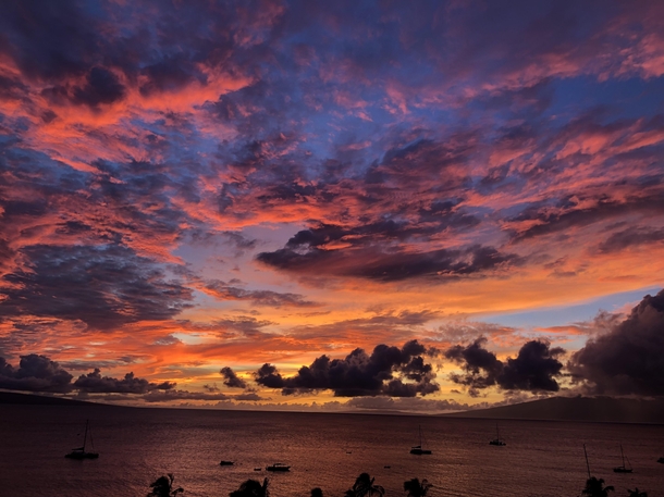 Maui HI Sky on Fire