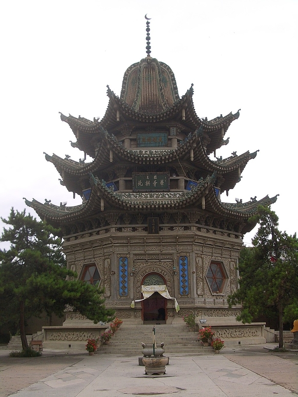 Mausoleum of Ma Laichi a Chinese Islamic theologian missionary and Sufi sheikh in Linxia City China 