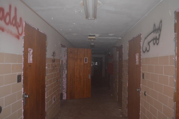 Maximum security holding cells at abandoned insane asylum