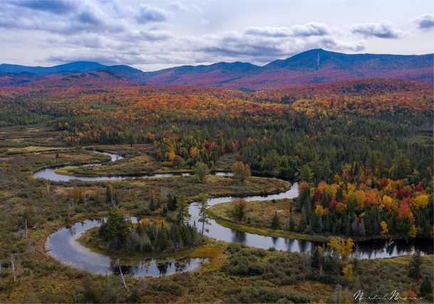 Meaning rivers and oxbow lakes Fall in the Adirondack Mountains NY 
